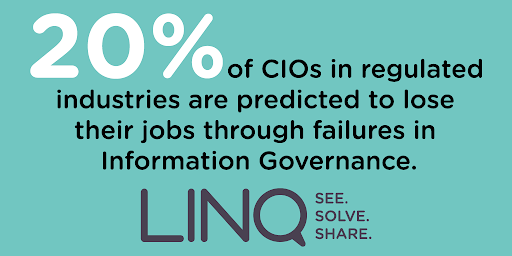 20% of CIOS in regulated industries are predicted to lose their jobs through failures in IG